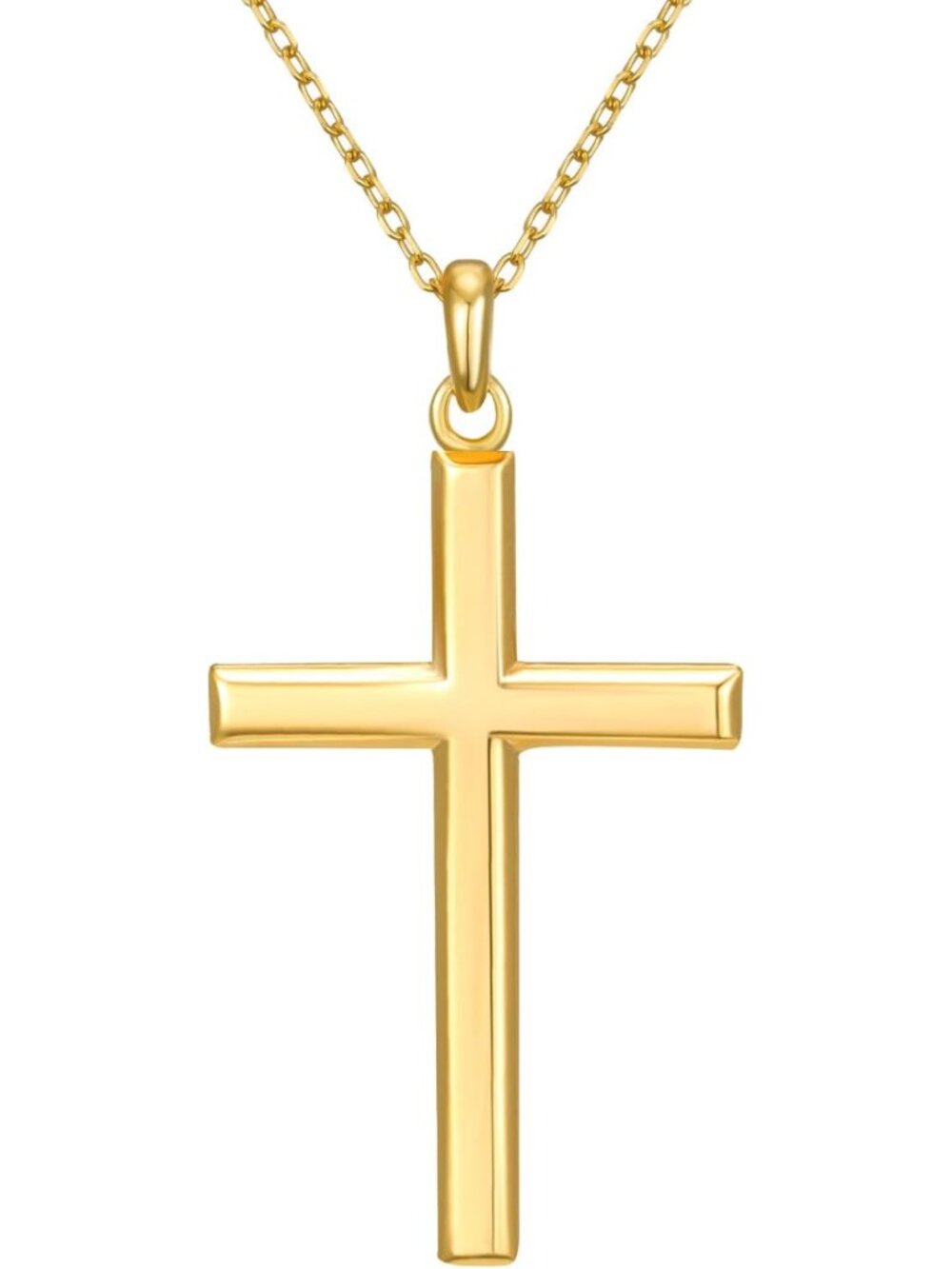 18K Gold Plated S925 Cross Necklace for Women - Elegant Religious Jewelry Gift
